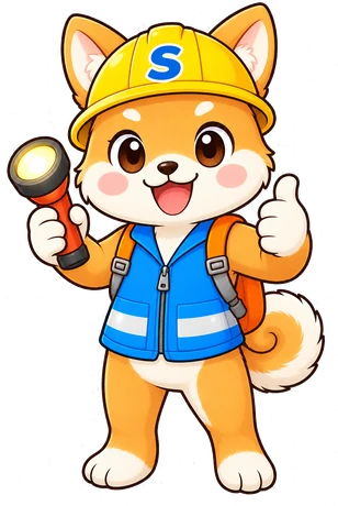 備蓄を確認するSCCの犬
